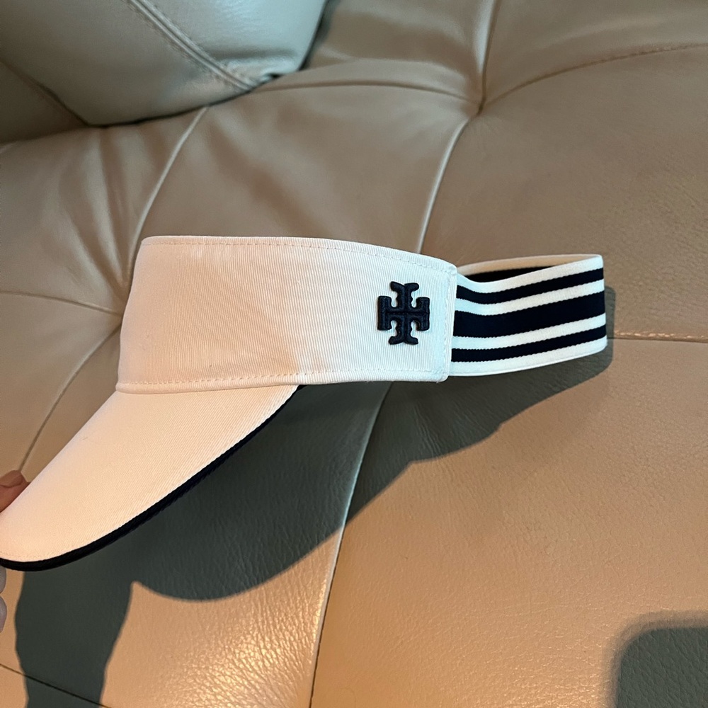 Tory Burch Sport Performance Visor - white & navy